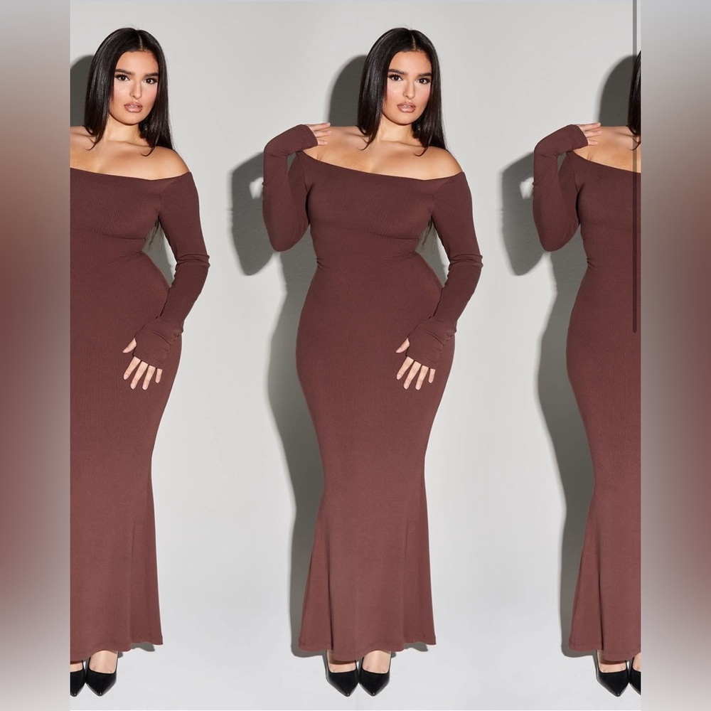TA3 Brown Maxi Dress